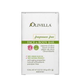 Bar Soap 100% Virgin Olive Oil Fragrance Free Olivella 3.5 oz Bar Soap