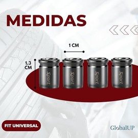 Tapones para Llantas Antirrobo. Juego de 4 Tapones Valvulas Llantas Universales, Ideales para el Coche, Camioneta, Motocicleta, Bicicleta. Cubre Válvu