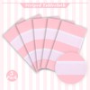 Kesfey 5 Packs Pink and White Vertical Striped Tablecloth 54