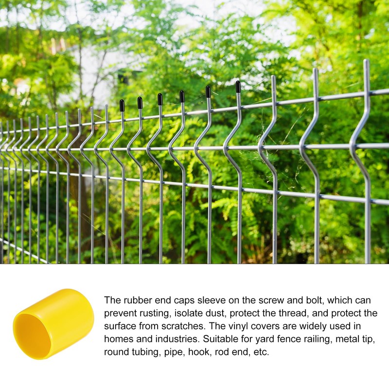 Rebower 10 Pack Screw Thread Protector Cover Rubber End Caps,