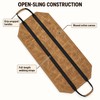 Waxed Canvas Firewood Carrier Bag with Reinforced Handles, Water-Resistant Log