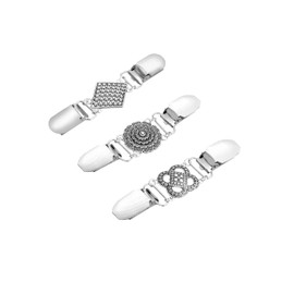 SINNKY Vintage Sweater Shawl Clips Retro Cardigan Collar Clips Dress Shirt Brooch Clips for woman wearings (A-Style)