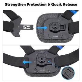 AKASO Quick Release Chest Mount Harness Chesty Strap for EK7000/ EK7000 Pro/Brave 4/ Brave 4 Pro/Brave 7 LE/Brave 7/ Brave 8 Lite/Brave 8/ V50X/ V50 Elite/ V50 Pro, and other Action Cameras