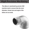 1Pcs Stainless Steel Elbow Pipe Fitting, 90 Degree Elbow 3/8