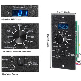 Digital Thermostat Kit Replacement for Traeger Pellet Grills, Traeger Pro Controller Upgrade Thermometer Control Panel Replacement Parts, with RTD Temperature Sensor and 2pcs Meat Probe