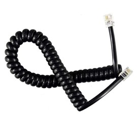 SAISN Telephone Handset Cord Modular Coiled Phone Curly Cable (6 Feet, Black)