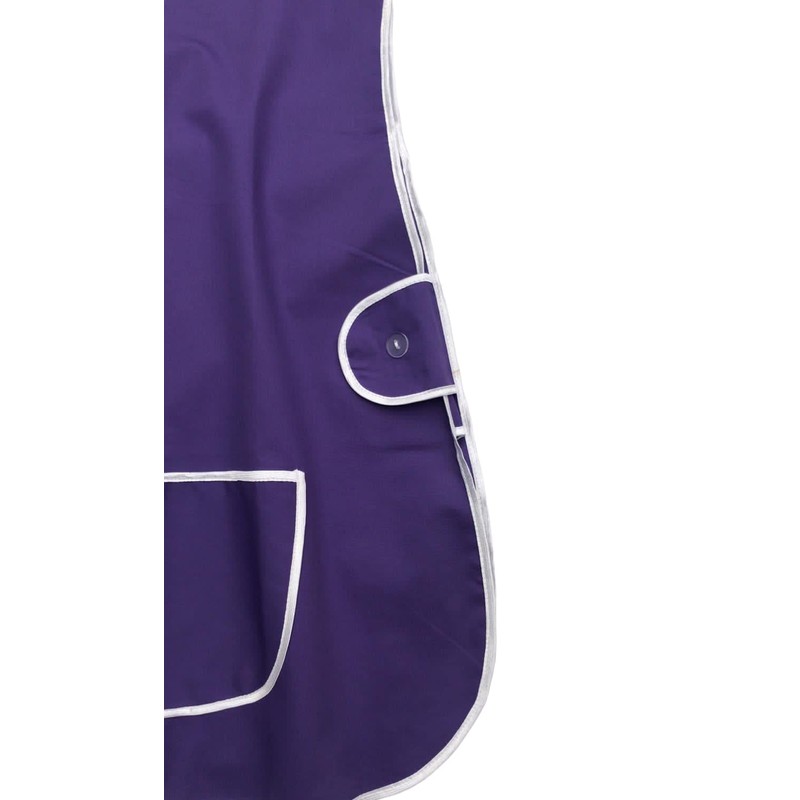 BILMASEE,s Ladies Universal Thick Cotton Blend Purple Tabard Apron, Side