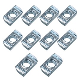 Abeicy Strut Channel Nuts, 1/2"-13 No Spring Thickened Nut with Zinc Plated, Use On Unistruts (10 Pack)