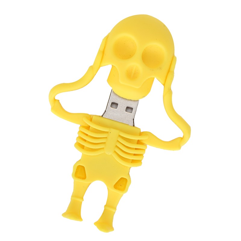 Cartoon U Disk Yellow Skull Appearance High Speed Bulk Storage