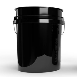 Magic Bucket Wash Bucket for Car Hand Wash Black 5 US Gallons Approx. 20 Litres Compatible with Grit Guard, Detail Guardz Dirt Lock, Chemical Guys Dirt Trap