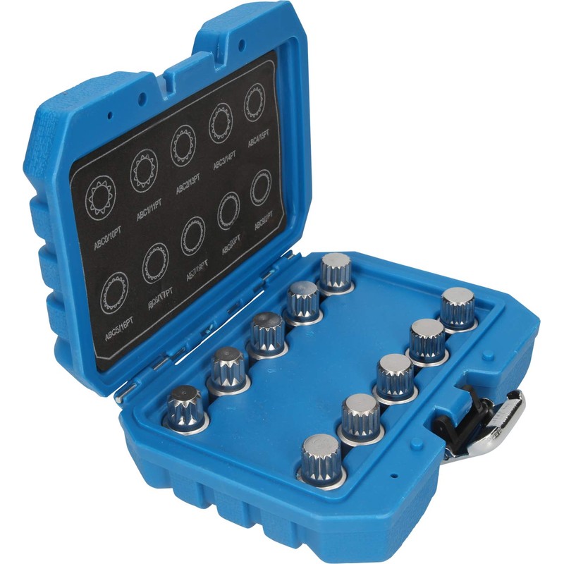 BRILLIANT TOOLS BT691310 Rim Lock Assortment for VW 10-Piece [Powered