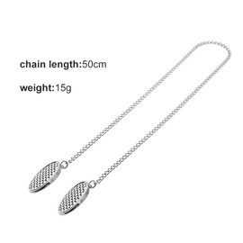 Kiuiom Metal Napkin Clip, Napkin Holder, Napkin Clips, Chain Flexible Lanyard, 2 Pieces for Neck, Napkin Chain with Clip Chain Napkin Clips Napkin Chain