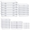RETON 36Pcs Mixed Sizes Plastic Rectangular Clear Organizer Storage Box,