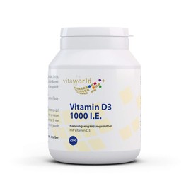 Vita World Vitamin D3 1000 I.U. 200 Tablets Made in Germany