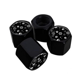 Metal Tire Valve Stem Caps 4 Pack,Car Wheel Stem Caps, Aluminum Universal Air Valve Covers for Cars, Trucks, SUVs, Bikes, Motorcycles, Bicycles(Cute Dog Paw)