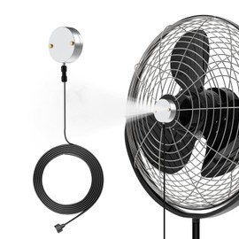 DR.PREPARE Fan Mister for Outside, Magnetic Fan Misting Kit, Mist Attachment, Portable Misting Cooling System with 16.4FT Mist Water Hosefor Patio, Backyard, Garden, Terrace, Pool