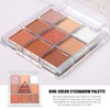 9 Colours Eyeshadow Palette with 3 Eyeshadow Brushes Matte Glitter