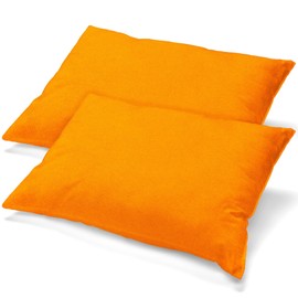 aqua-textil Classic Line Cushion Cover Set of 2 40 x 80 cm Orange Cotton Cushion Cover Zip Jersey Cushion Cover
