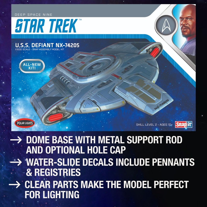 Polar Lights Star Trek USS Defiant 1:1000 Scale Snap Model