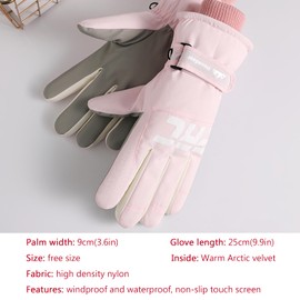 Vanolu Winter Gloves for Women Men, Touchscreen Cold Weather Gloves Windproof & Waterproof Gloves for Skiing Snowboarding and Cycling