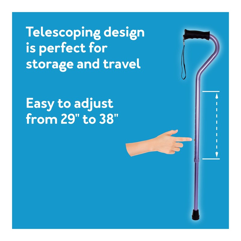 Carex Walking Cane with Soft Cushioned Handle - Adjustable Walking