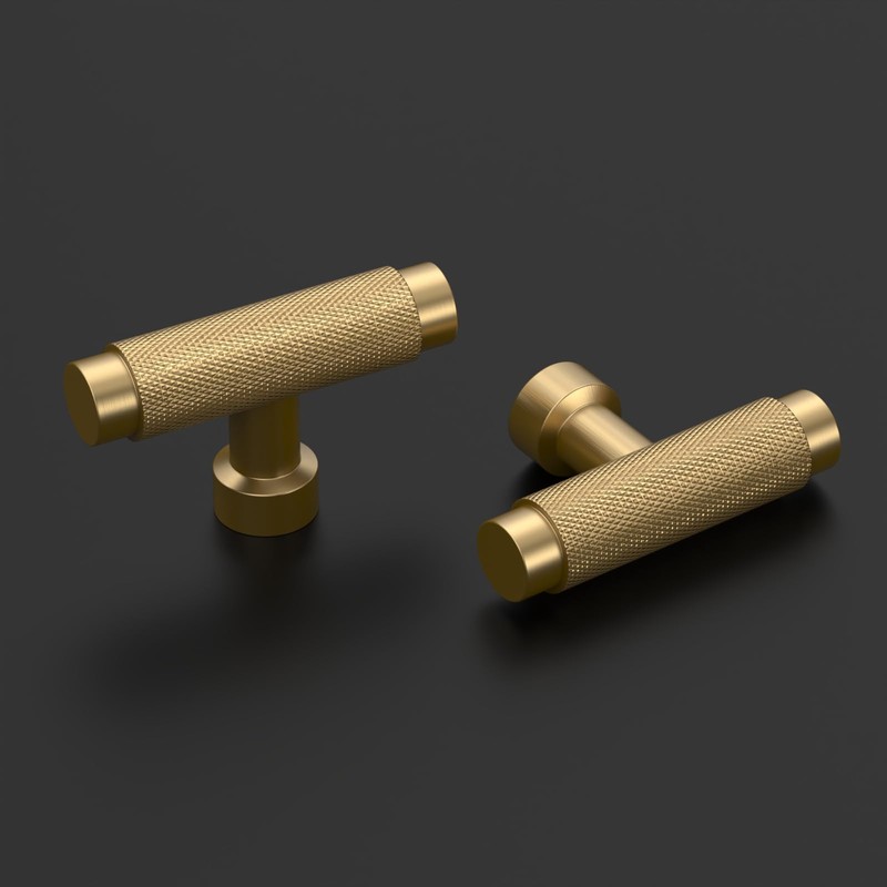 Amerdeco 10 Pack Champagne Bronze Cabinet Knobs 2 Inch Length