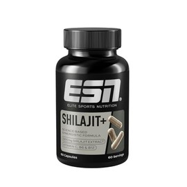 ESN Shilajit+, 60 Vegan Capsules, High Dose with 2000 mg Shilajit from Extract, with Vitamins and Piperine