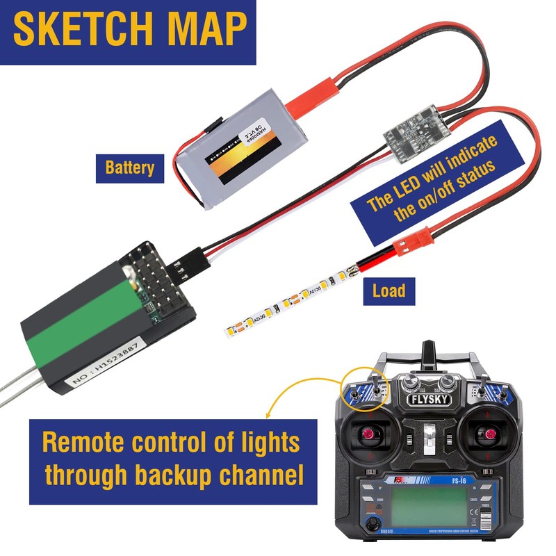 20A 3-30V RC High Voltage Remote Controlled Electronic Switch, PWM