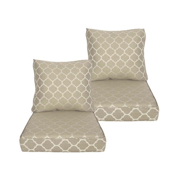 Localive 24x24 inch Outdoor/Indoor Deep Seat Patio Cushions Set of