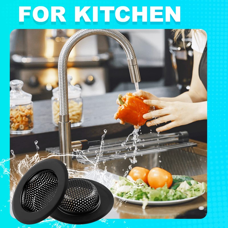Sink Drain Strainer, 2 PCS Kitchen Sink Strainer - Upgraded