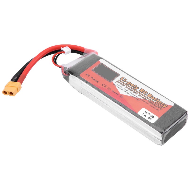 ZOP POWER 2S 7.4V 4500mAh 60C Rechargeable LiPo Battery with