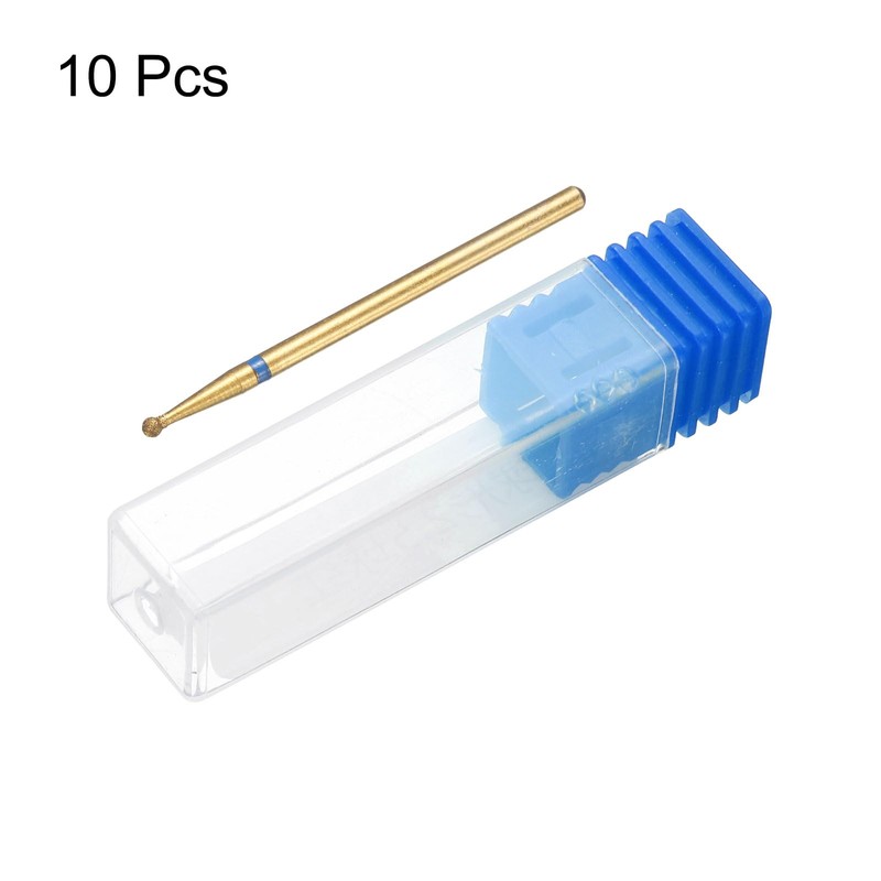 HARFINGTON 10pcs 120-140 Grits Diamond Grinding Bit 1.8mm Ball Head