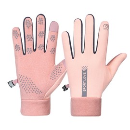 Gloves for women, winter warm gloves for women, touchscreen gloves, winter gloves, pink, winter gloves, warm, women's windproof running gloves, for outdoor camping, hiking, running