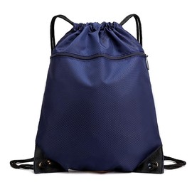 Fuugui Gym Sack, Shoulder Bag, Sports Knapsack, Helmet Holder, Waterproof, Lightweight, For Travel, Storage, Multifunctional, Large Capacity, Unisex (Dark Blue)