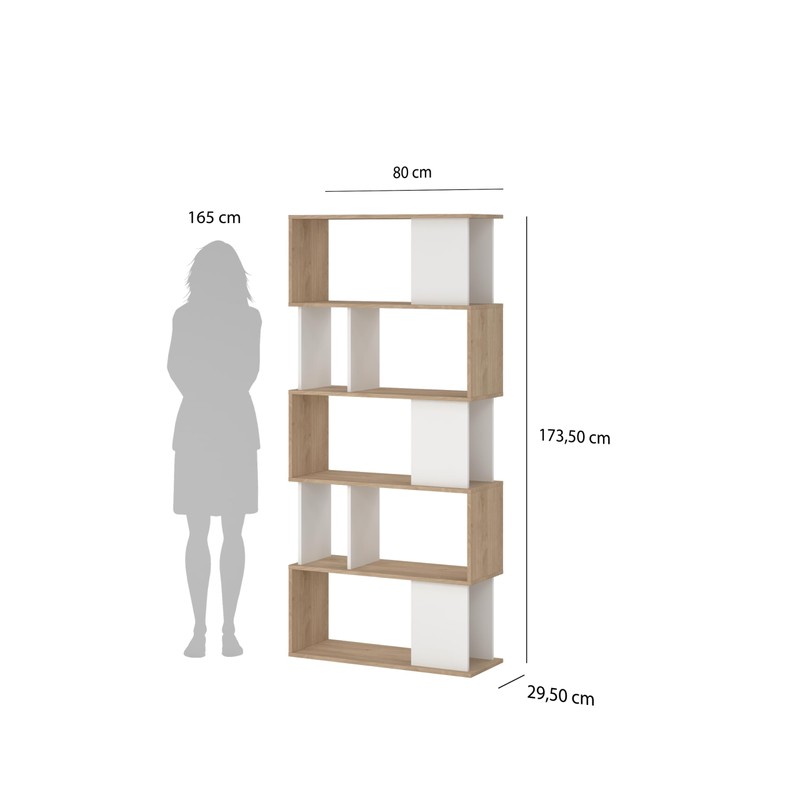Tvilum Maze Modern Bookcase, Display Shelf and Decorative Room Divider