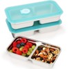 YQL 3 Pack Stainless Steel Snack Containers with Lids, Double