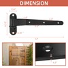 4 Pack Heavy Duty T Gate Hinges, 12inch Strap Gate