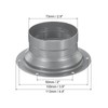 PATIKIL 3 Inch Duct Connector Flange, 2 Pack Metal Fitting