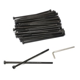 iexcell 25 Pcs M3 x 80mm Partially Threaded Thread Pitch 0.5 mm Alloy Steel 12.9 Grade Hex Socket Head Cap Screws Bolts Kit, Black Oxide Finish