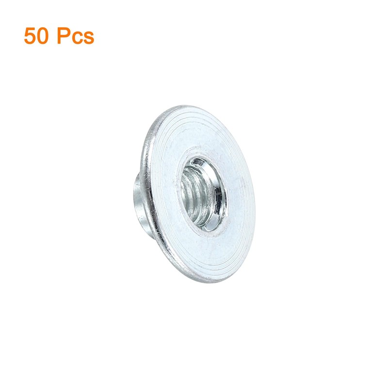 sourcing map M6 T-nuts, 50pcs Carbon Steel Tee Nut Round