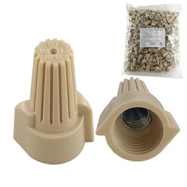 UL Listed Tan Winged Electrical Wire End Connectors Caps Bulk 500 Pack Small Twist-on Wire Connectors Nuts 22-8 AWG,HS P12 Type Screw Terminals