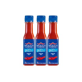 Mexico Lindo 7 Mares Hot Sauce Display, 5 fl oz, Pack of 3