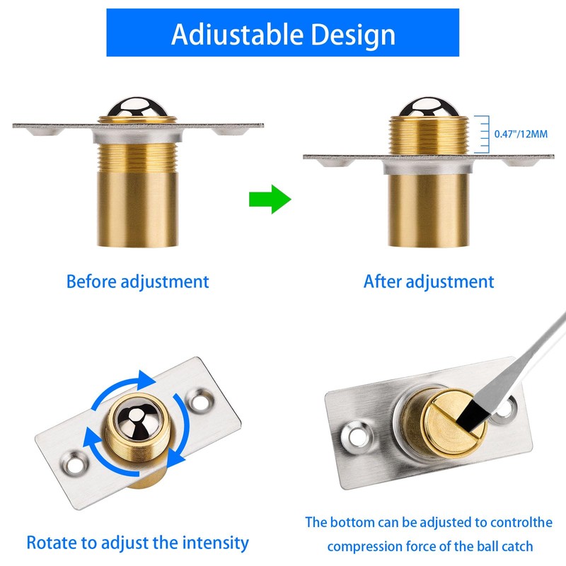 4Pack Door Ball Catch, Closet Door Ball Catch Hardware