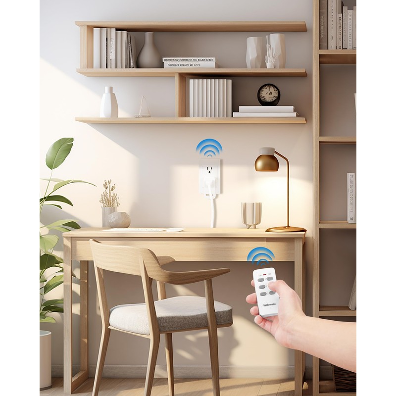 Remote Control Outlet, WILAWELS Wireless Remote Light Switch, Programmable and
