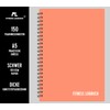 Fitness Log Book Plastic Cover Peach - Undated Workout Diary