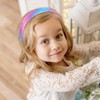 AMCAMI Glitter Headband for Girls Rainbow Sparkly Headband for Little