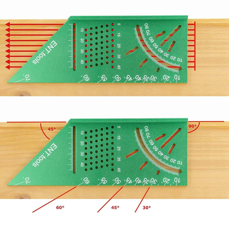 ENT 99003 mitre template, multi-tool, 3D drilling template, scribing template,