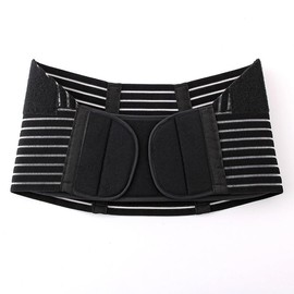 AIMALL Pregnancy Maternity Support Brace Strap Belt Abdominal Back Support Belly Band- Breathable Belly Band with Lifting Strap, Black