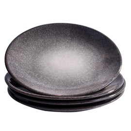 4-Piece Ceramic Dinner Plate Set, 7.5" Minimalist Porcelain Salad Plates