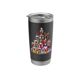 Christmas Tree Chinese Crested Dog Crestie Stainless Steel Insulated Tumbler